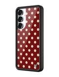 Polka Dot | Burgundy and Cream Samsung Galaxy Case by Wildflower Cases