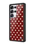 Polka Dot | Burgundy and Cream Samsung Galaxy Case by Wildflower Cases