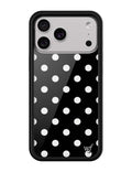 Polka Dot | Black and White iPhone Case by Wildflower Cases