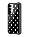 Polka Dot | Black and White Samsung Galaxy Case by Wildflower Cases