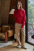 Uptown Mock Sweater: Red by Boutique 23