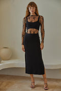 Que Sera Sera Skirt: Black by Boutique 23