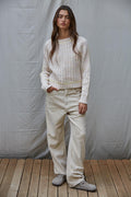 Stitch Charm Sweater: Oatmeal by Boutique 23