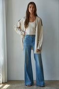 Lotte Contrast Stitch Open Cardigan by Boutique 23