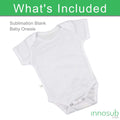 Sublimation Blank Baby Onesie Polyester White 100% polyester by INNOSUB USA by INNOSUB USA