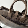 16" Crazy Horse Full-Grain Leather Briefcase by MiamiLeathers.com