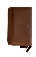 Cambridge Full-Grain Leather Double-Zip Travel Organizer Wallet by MiamiLeathers.com
