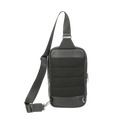Black Full-Grain Leather Sling Bag for Men by MiamiLeathers.com