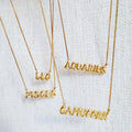 Balloon Letter Zodiac Necklace