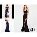 B Darlin Juniors 2-Pc. Lace-Back Slit Gown by Vanessa Jane