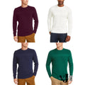 Club Room Mens Cotton Solid Textured Crew Neck Sweater by Vanessa Jane