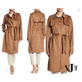 BLVD Faux Suede Trench Coat, Size Small by Vanessa Jane