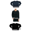 DKNY Sport Boxy Fit Velour Long Sleeve Raised Logo Pullover Sweatshirt by Vanessa Jane