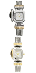 Charter Club Womens Flip Cover Two-Tone Bracelet Watch 25mm by Vanessa Jane