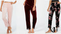 I.n.c. Lace-Trim Printed Velvet Pajama Pants by Vanessa Jane