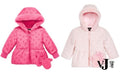 S Rothschild & Co Baby Girls Quilted-Heart Hooded Jacket & Mittens by Vanessa Jane