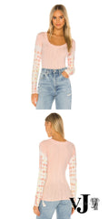 Free People Women's Big Sur Ribbed Top by Vanessa Jane