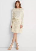 Lauren Ralph Lauren Womens Patchwork Lace Skirt, Size 12 Winter Cream by Vanessa Jane
