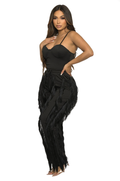 Two Piece Bodysuit & Tassel Pants Set {has very good stretch} by The House of Stylez