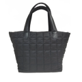 Quilted Nylon Zip-Top Tote Bag for Women – Lightweight 16″ Laptop Work & Travel Tote by MiamiLeathers.com