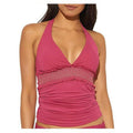 Bleu Rod Beattie Womens Halter Tie Neck Tankini Top Pink by Vanessa Jane