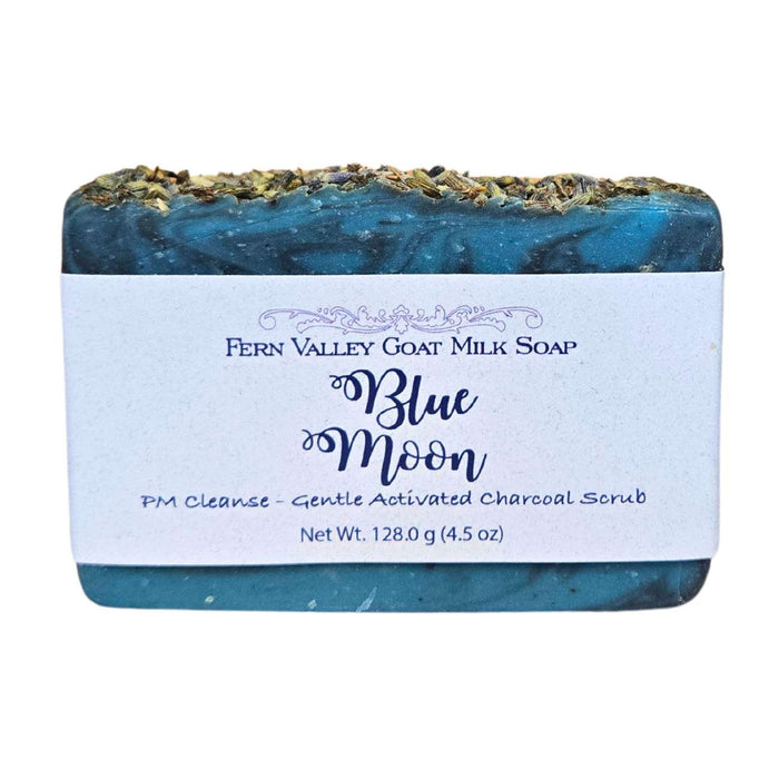 Natural Goat Milk Soap | Charcoal Exfoliating Scrub | Blue Moon PM Cleanse by Fern Valley Soap
