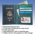 RFID Blocking Leather Passport Wallet by ID Stronghold
