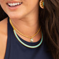 Blue Grotto Pendant Necklace by Christina Greene