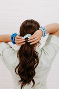 Blue My Mind Large Silk Scrunchies by TELETIES