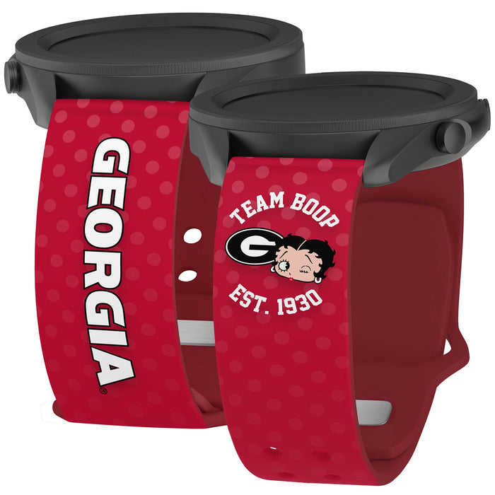 Georgia Bulldogs X Betty Boop HD Watchband for Samsung, Garmin, Fossil, and More by Affinity Bands