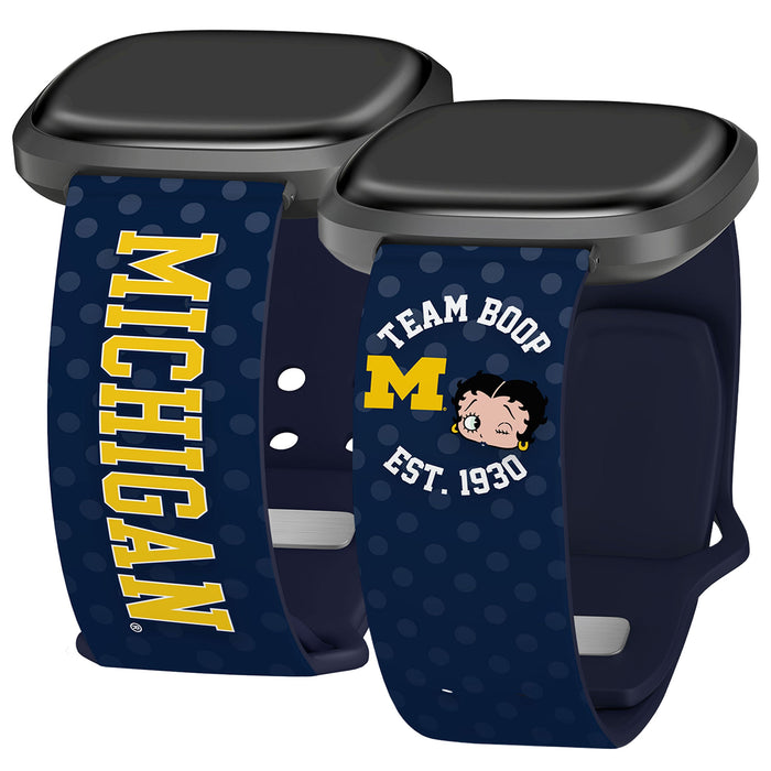 Michigan Wolverines X Betty Boop HD Fitbit Versa 3 & Sense Watch Band by Affinity Bands