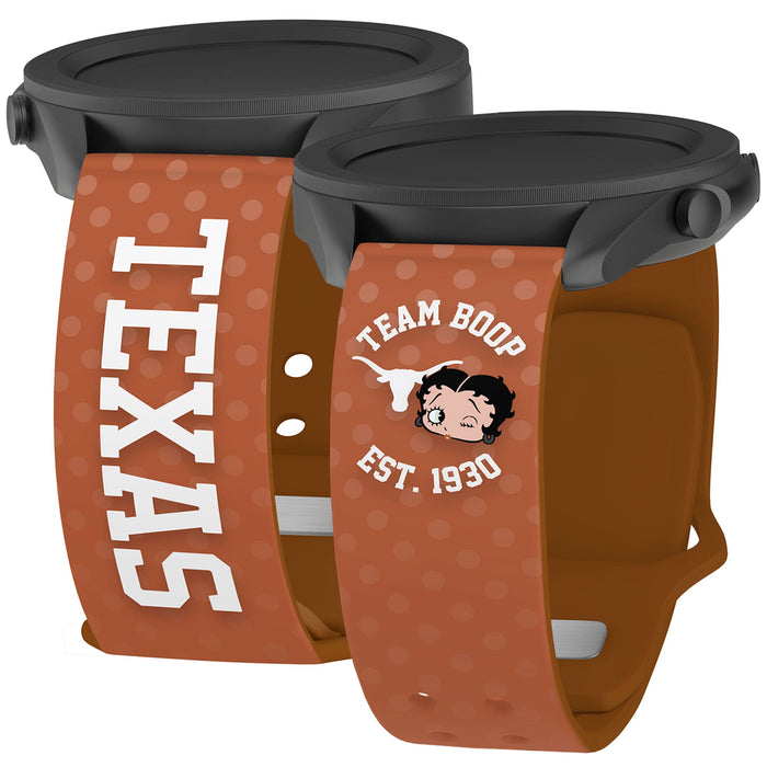 Texas Longhorns X Betty Boop HD Watchband for Samsung, Garmin, Fossil, and More by Affinity Bands