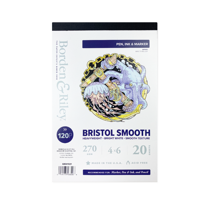 Borden & Riley 120P Bristol 4x6--20 sheets by ShopSketchBox