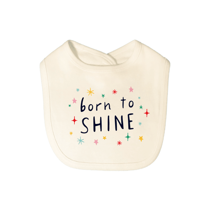 graphic bib | born to shine by Finn + Emma