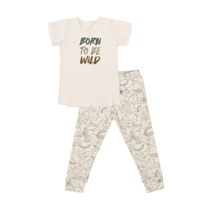 short sleeve pajama set | born to be wild by Finn + Emma