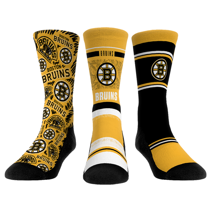 Boston Bruins - 3-Pack by Rock 'Em Socks