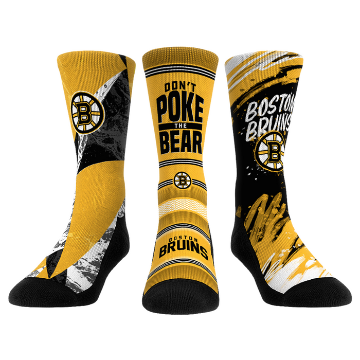 Boston Bruins - Power Play 3-Pack by Rock 'Em Socks