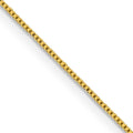 0.8 mm Gold-plated Sterling Silver Box Chain 20 inch by Fine Color Jewels