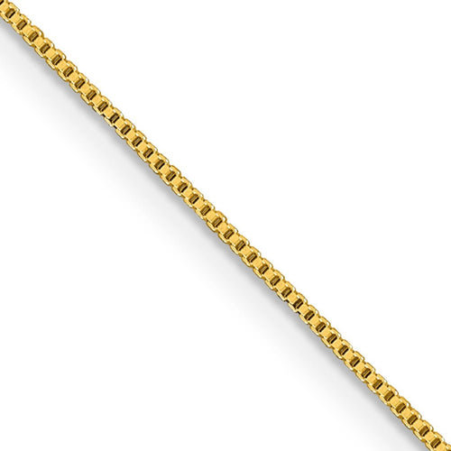 0.8 mm Gold-plated Sterling Silver Box Chain 18 inch by Fine Color Jewels