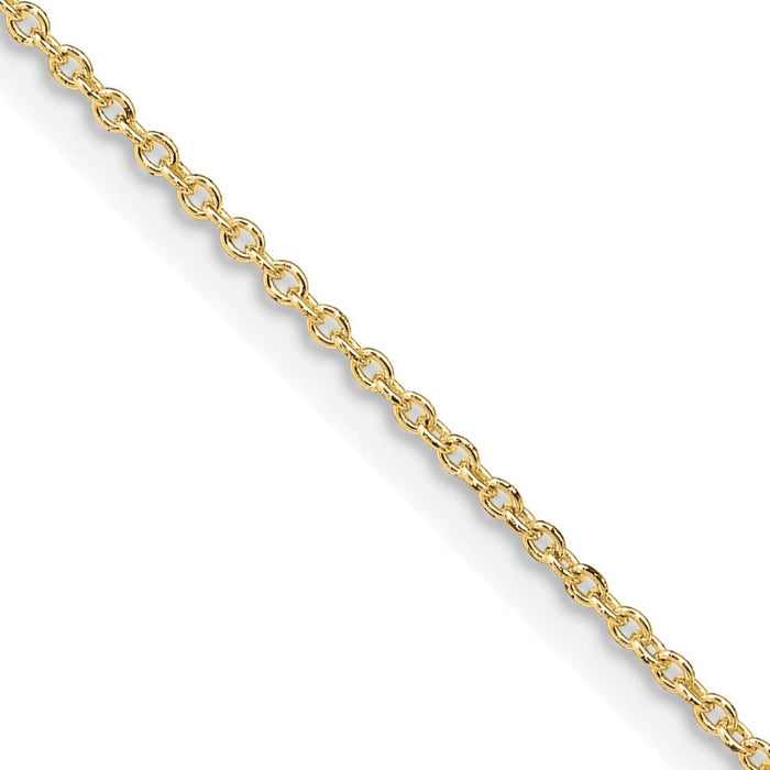 1.25 mm Sterling Silver Cable Chain 18 inch by Fine Color Jewels