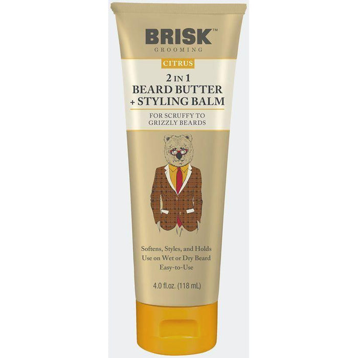 Brisk 2 in 1 Beard Butter + Styling Balm 4 Oz by Pasteur Pharmacy