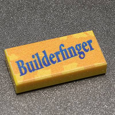 Builderfinger Printed 1x2 Candy Tile by B3 Customs