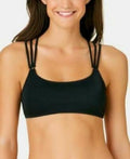 California Waves Juniors Ribbed Back Bralette Top, Size Small by Vanessa Jane