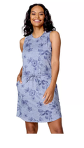 Free Country Womens Shirttail Dress - Medium Grey Blooms, Small by Vanessa Jane