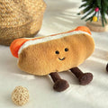 Hot Dog Plush Toy with Cute Dangly Feet – Kawaii Soft Toy for Kids & Adults by ozznekshoes