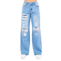 Wide Leg Released Hem Jeans by The House of Stylez