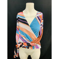 Bar III Sunset Wave Wrap Top by Vanessa Jane