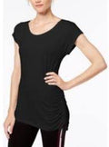 Ideology Womens Fitness Yoga Side-Tie T-Shirt T-Shirt by Vanessa Jane