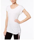 Ideology Womens Fitness Yoga Side-Tie T-Shirt T-Shirt by Vanessa Jane