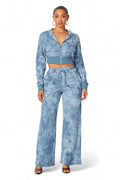 Aaliyah Tie Dye Crop Hoodie & Straight Pants Set by The House of Stylez